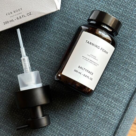 NIB SaltyFace Body Tanning Foam Light Medium No Transfer No Rinse Clean Natural - Picture 4 of 12